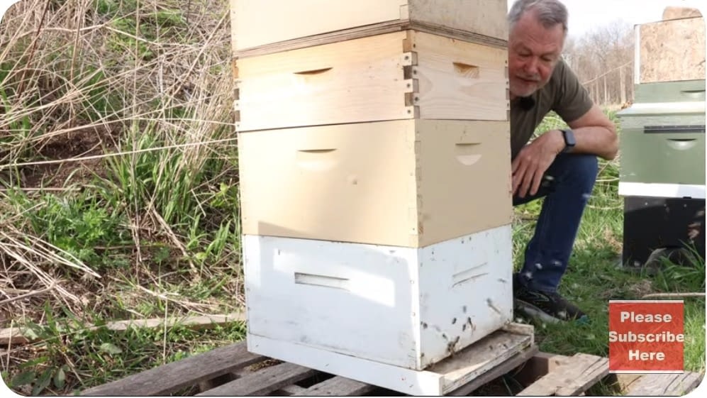 David Burns doing his first inspection after winter
